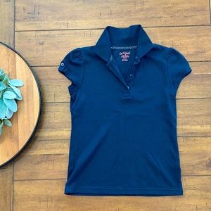 Girls Navy Blue Polo size M (7/8)